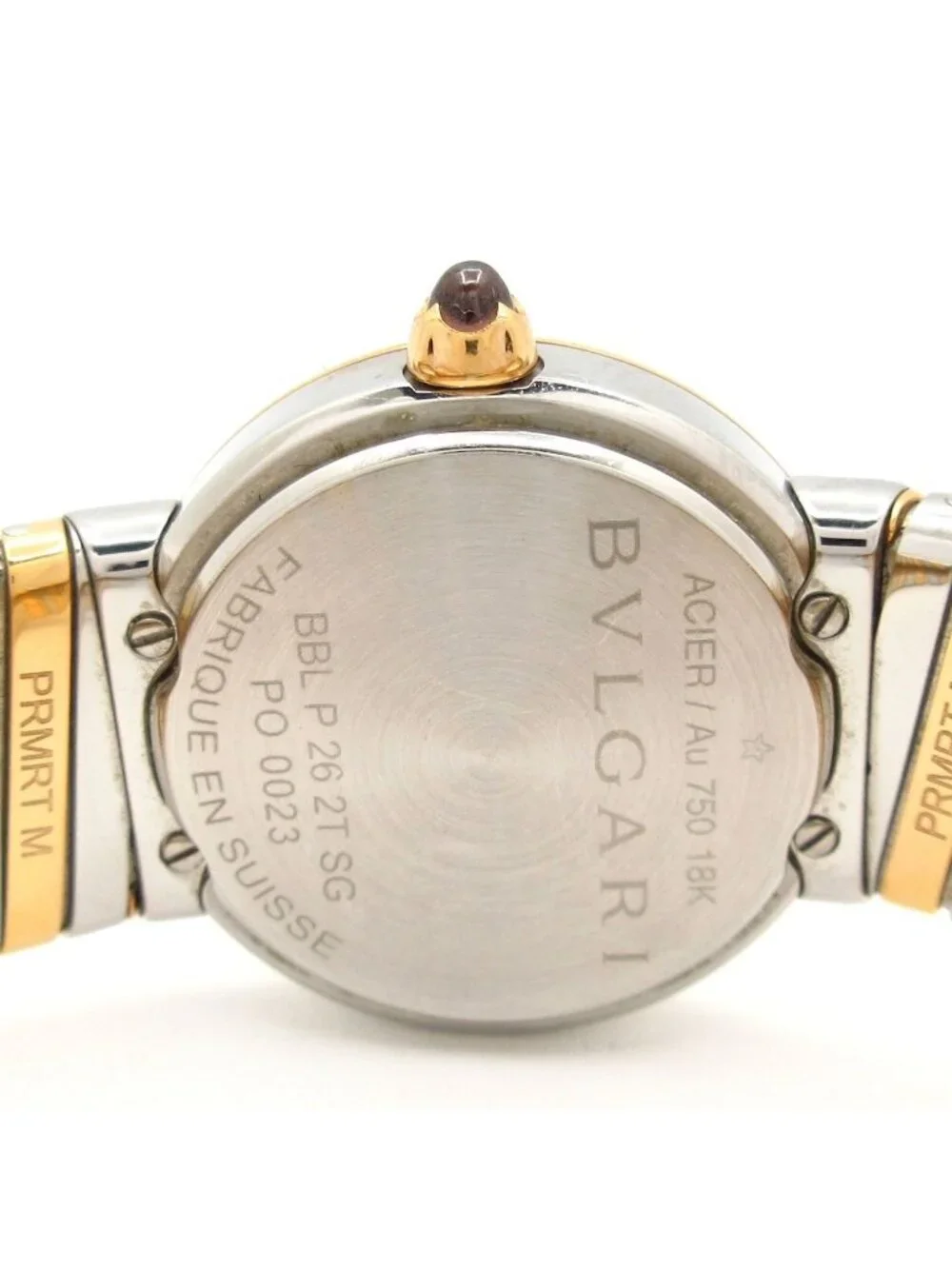 Bvlgari Watch Tubogas 18k Pink Gold SS Diamond Index Shell White